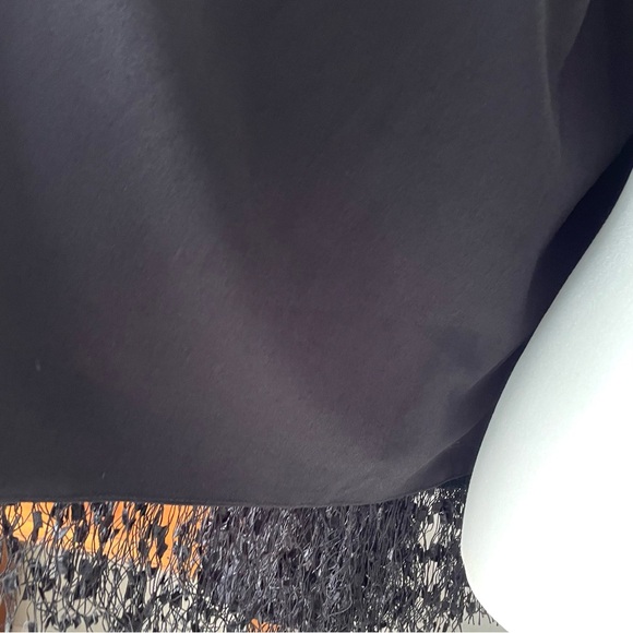 Anthro Chloe Oliver Black Shaggy Fringe Jacket - Picture 4 of 7